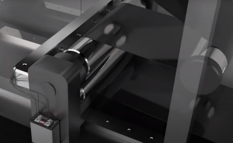 在辊子上测量无纺布薄膜的电容